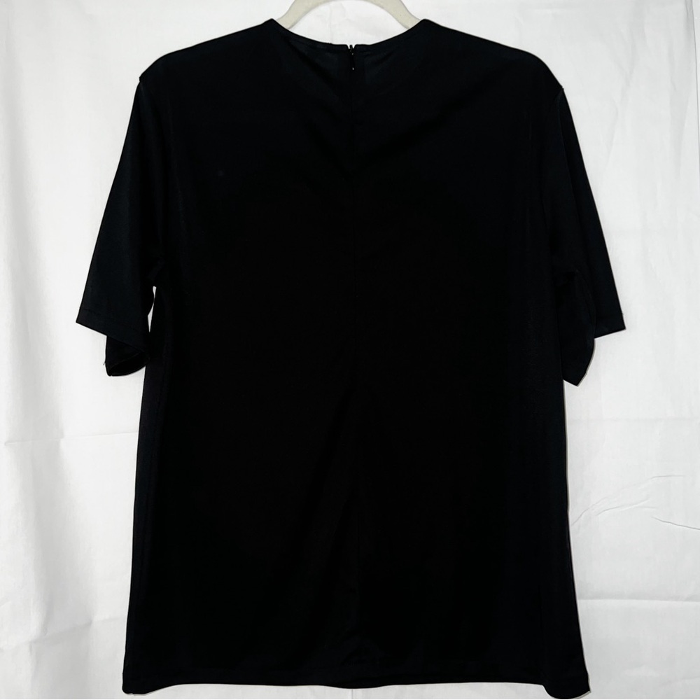 H&M Black Semi-Sheer Basic Workwear Blouse, Size S - Picture 10 of 10